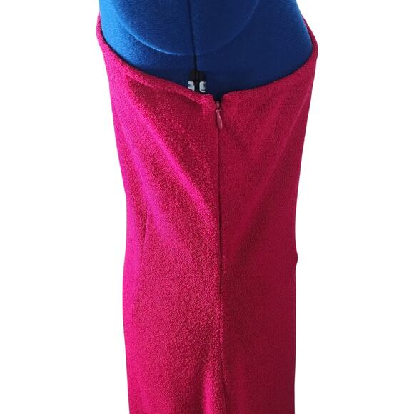 St. John Evening Single Shoulder Dress, Berry, Size 8, NWT - Picture 5 of 9